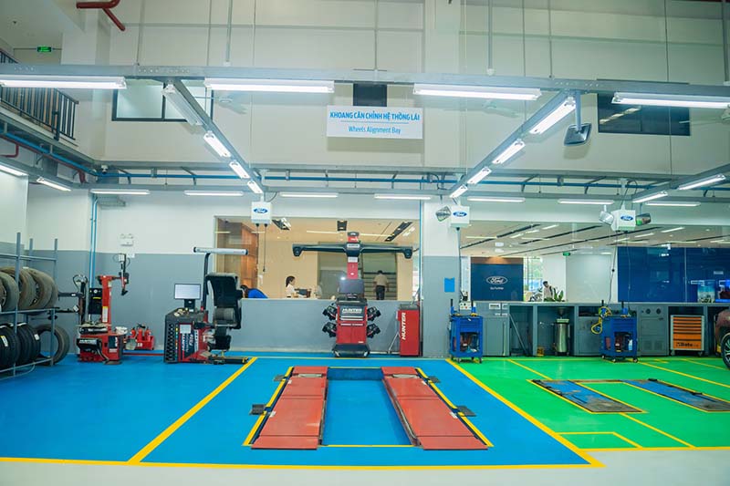 Bắc Giang Ford sở hữu hệ thống máy móc hiện đại, trang thiết bị được đầu tư đồng bộ