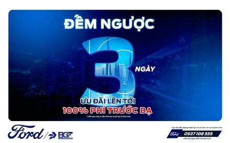 3 NGÀY ĐẾM NGƯỢC - HỖ TRỢ 100% LỆ PHÍ TRƯỚC BẠ