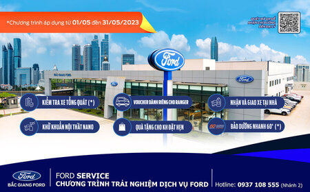 BẮC GIANG FORD TƯNG BỪNG KHUYẾN MÃI DỊCH VỤ THÁNG 5