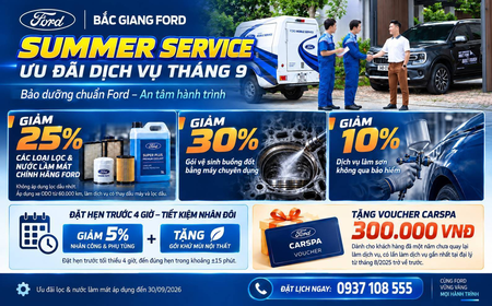 CHĂM XE CHUẨN FORD – AN TÂM TRÊN MỌI HÀNH TRÌNH