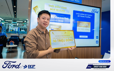 CÔNG BỐ DANH SÁCH KHÁCH HÀNG TRÚNG THƯỞNG CHƯƠNG TRÌNH  “THỜI ĐIỂM VÀNG MUA XE FORD”