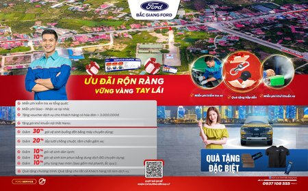 Đến hẹn lại lên! Hãy đánh dấu lịch của bạn cho sự kiện "Sửa chữa lưu động" tại TT Chũ - Lục Ngạn cùng Bắc Giang Ford vào ngày 23 & 24/03/2024 này nhé.