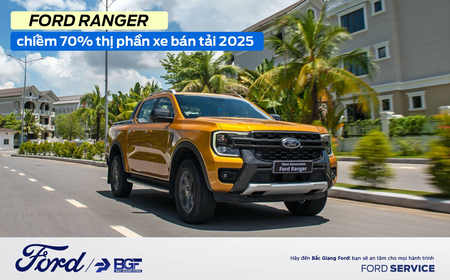 Ford Ranger khẳng định vị thế thống trị tuyệt đối thị trường xe bán tải Việt Nam năm 2025