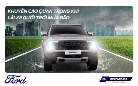 LƯU Ý QUAN TRỌNG KHI LÁI XE DƯỚI TRỜI MƯA BÃO !