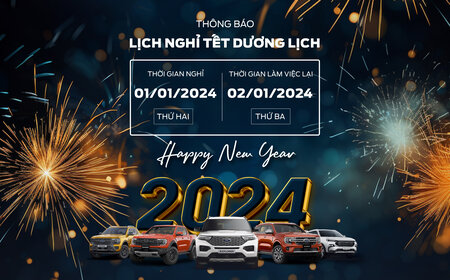 THÔNG BÁO LỊCH NGHỈ TẾT DƯƠNG LỊCH 2024 