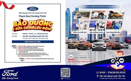 THƯ MỜI KHÁCH HÀNG THAM DỰ SỰ KIỆN "BẢO DƯỠNG & SỬA CHỮA LƯU ĐỘNG” TẠI TÂN YÊN
