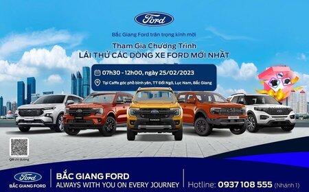THƯ MỜI SỰ KIỆN "LÁI THỬ XE FORD THẾ HỆ MỚI” TẠI LỤC NAM