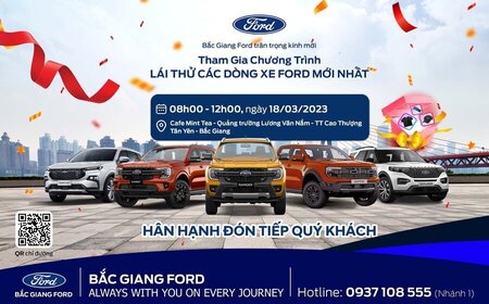 THƯ MỜI SỰ KIỆN "LÁI THỬ XE FORD THẾ HỆ MỚI" TẠI TÂN YÊN