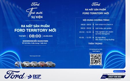 THƯ MỜI THAM DỰ SỰ KIỆN "TRƯNG BÀY & RA MẮT FORD TERRITORY PHIÊN BẢN MỚI"