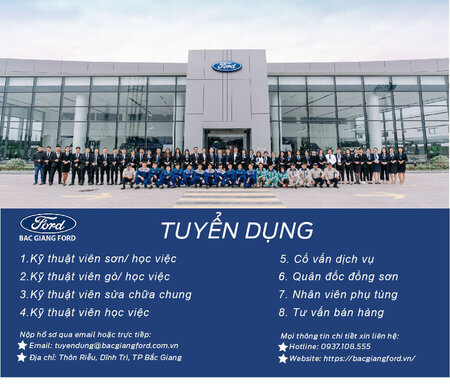 Tuyển dụng tháng 3/2022| Bắc Giang Ford