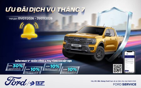 ƯU ĐÃI DỊCH VỤ THÁNG 7 - CHĂM XE CHUẨN FORD